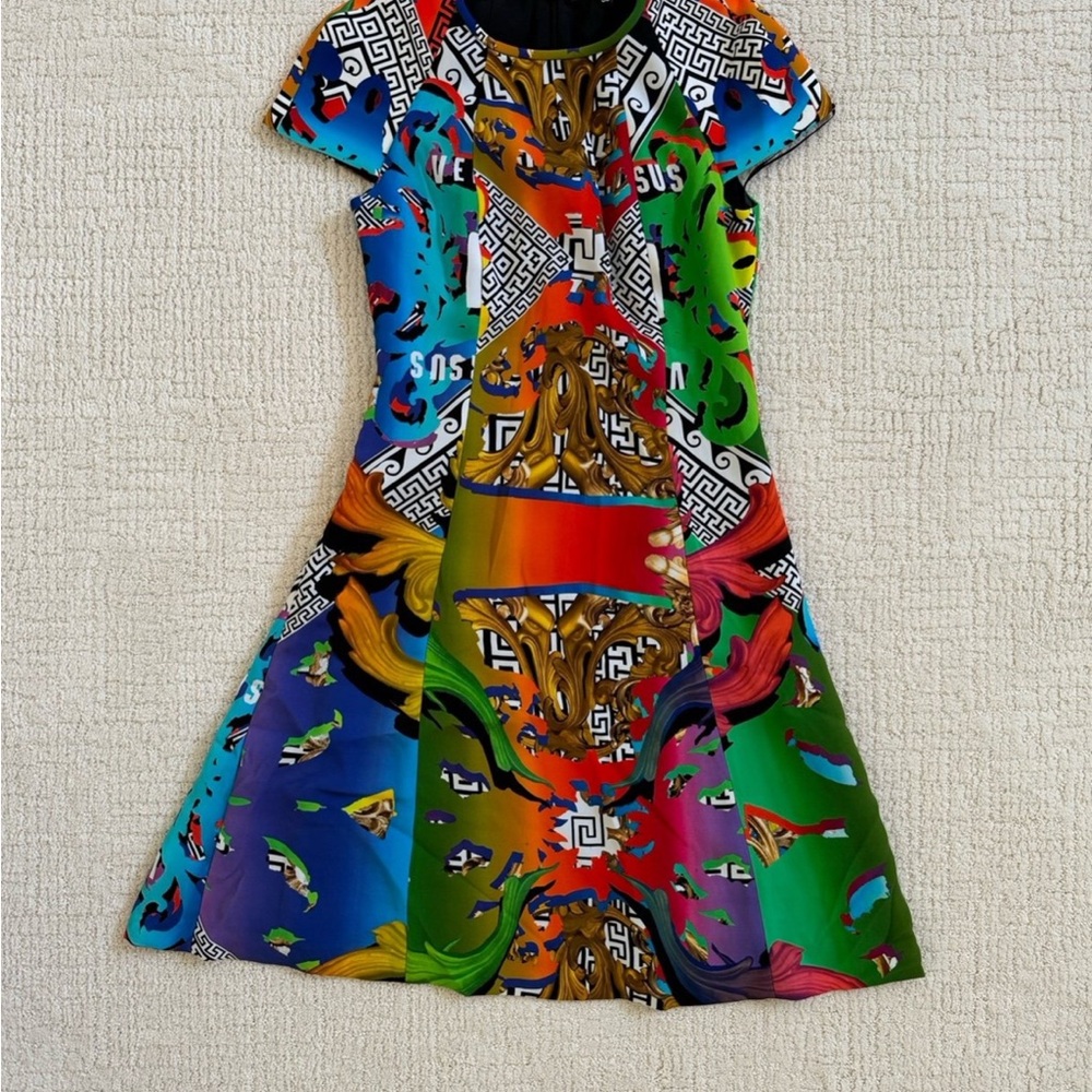Versus Versace Multicolor Printed Mini Dress